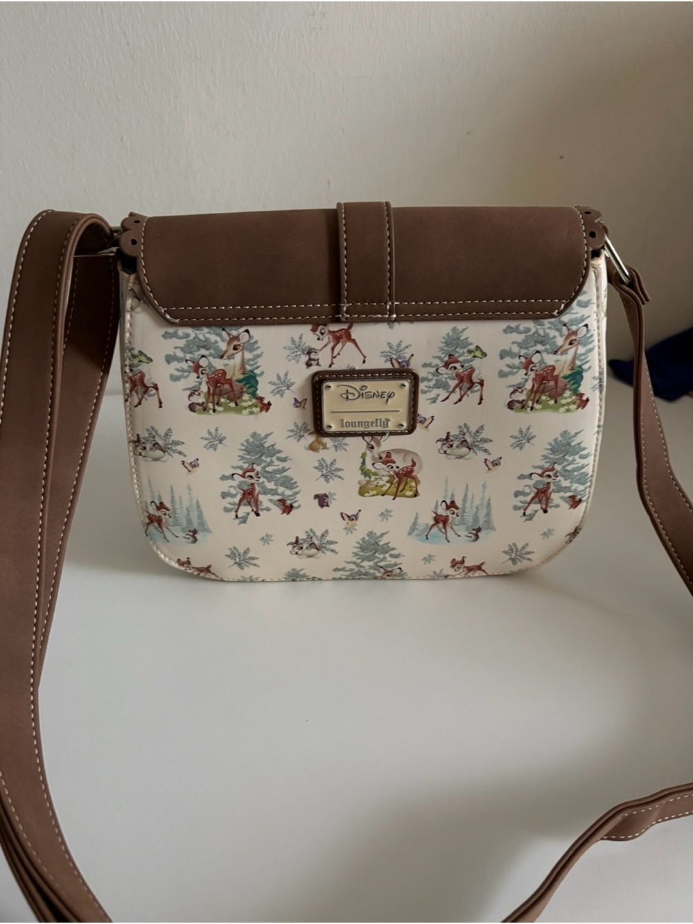 🤎LOUNGEFLY- Disney Bambi Winter Woodland Crossbody Bag - Picture 2 of 6